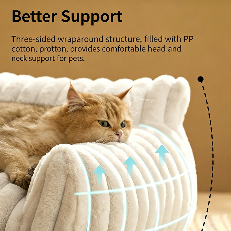Luxury Removable Washable Mini Pet Sofa Couch, 3 Sizes Soft PP Cotton Sponge Dog Cat Bed