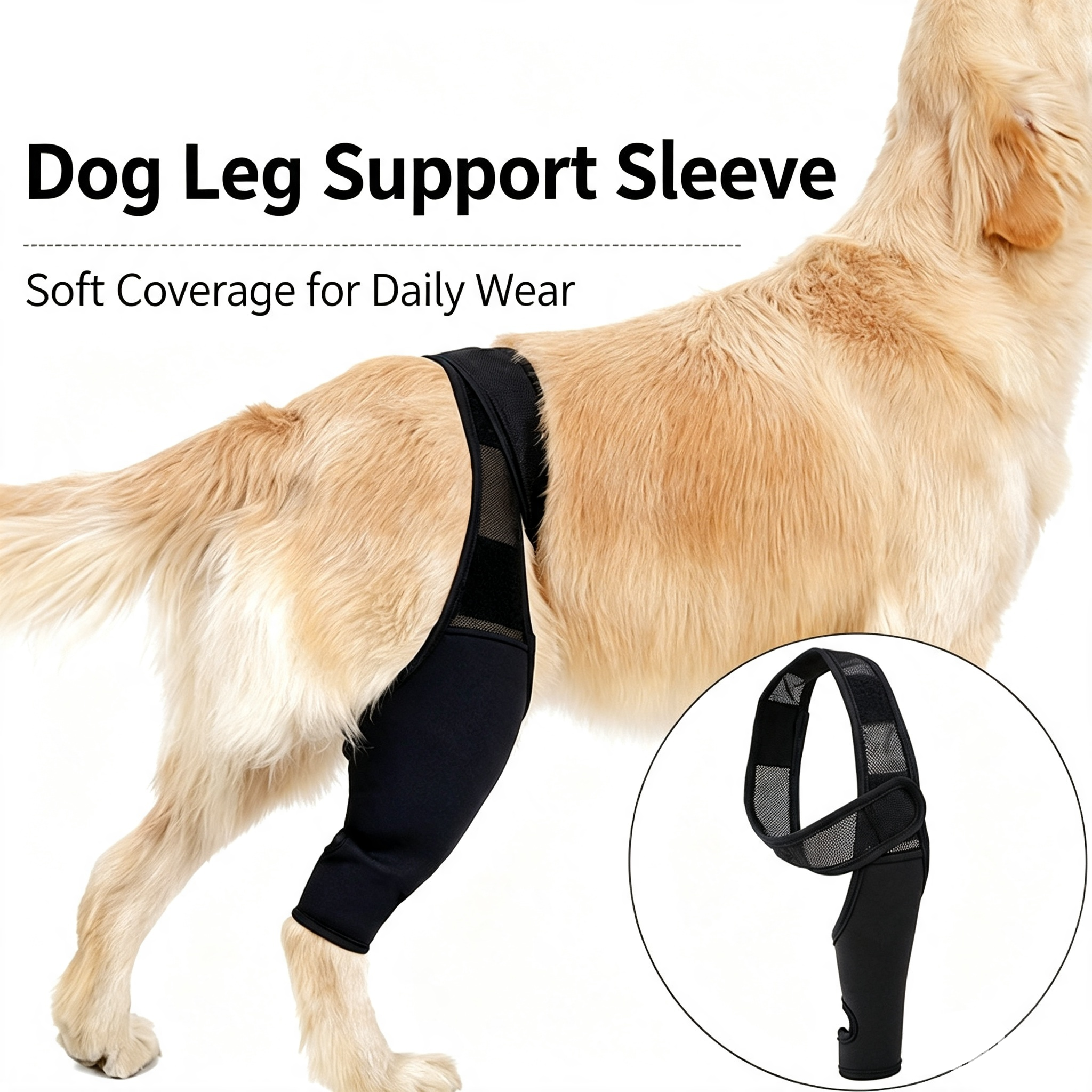 Adjustable Dog Leg Joint Knee Brace, Neoprene Canine Leg Support Sleeve for Injury Recovery, Post Surgery Protection & Arthritis Relief, Fits All Four Legs