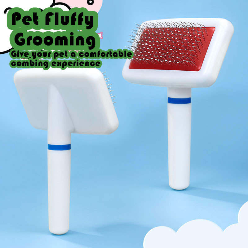 V‑Shaped Steel Pin Pet Grooming Comb, Gentle Loose Hair Remover, Daily Grooming Brush for Cats & Small Dogs