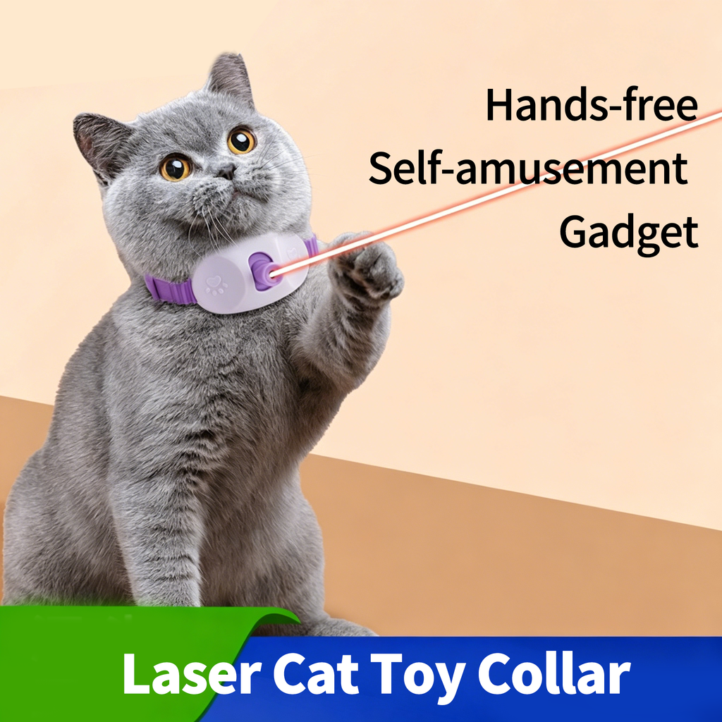 Automatic Laser Cat Collar | USB Rechargeable Interactive Kitten Play Toy