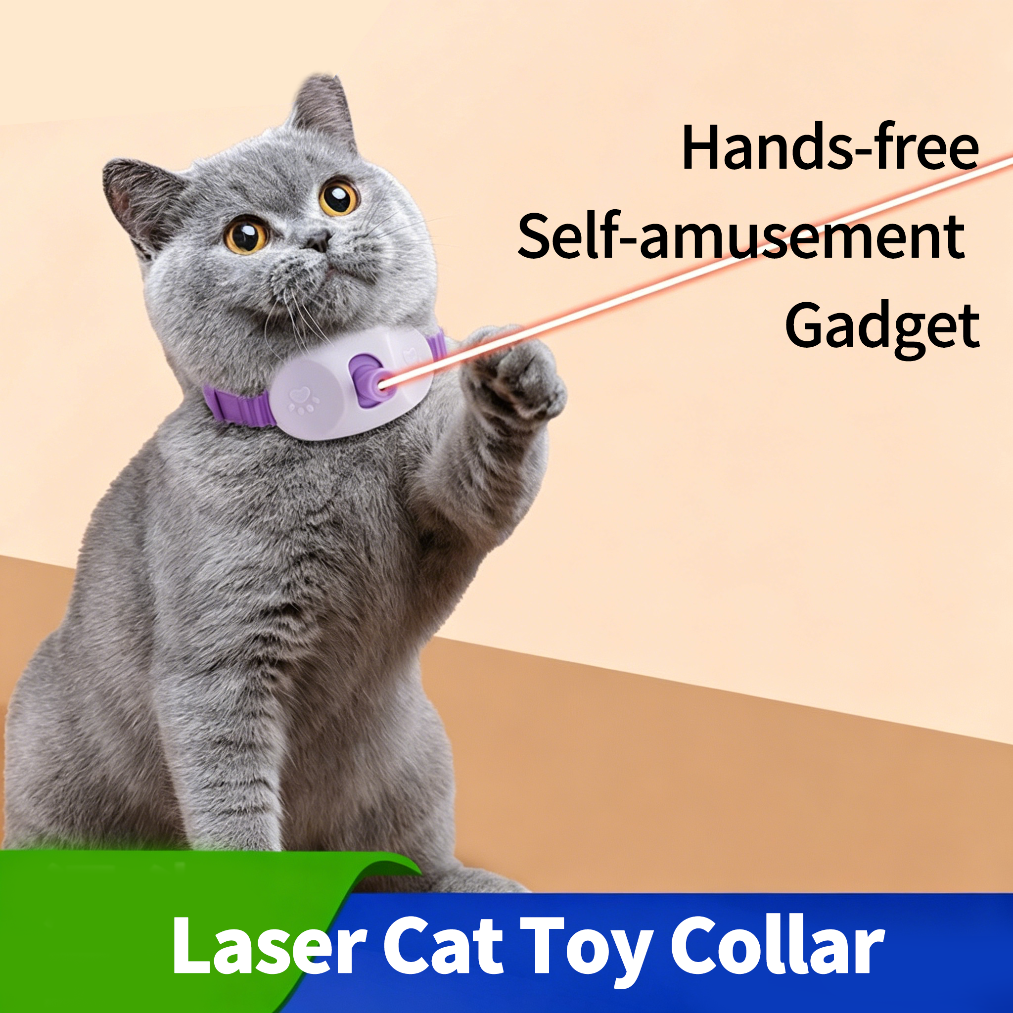 Automatic Laser Cat Collar | USB Rechargeable Interactive Kitten Play Toy
