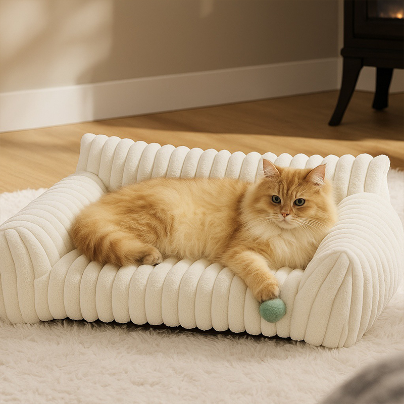 Luxury Removable Washable Mini Pet Sofa Couch, 3 Sizes Soft PP Cotton Sponge Dog Cat Bed