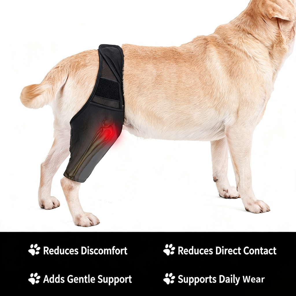 Adjustable Dog Leg Joint Knee Brace, Neoprene Canine Leg Support Sleeve for Injury Recovery, Post Surgery Protection & Arthritis Relief, Fits All Four Legs