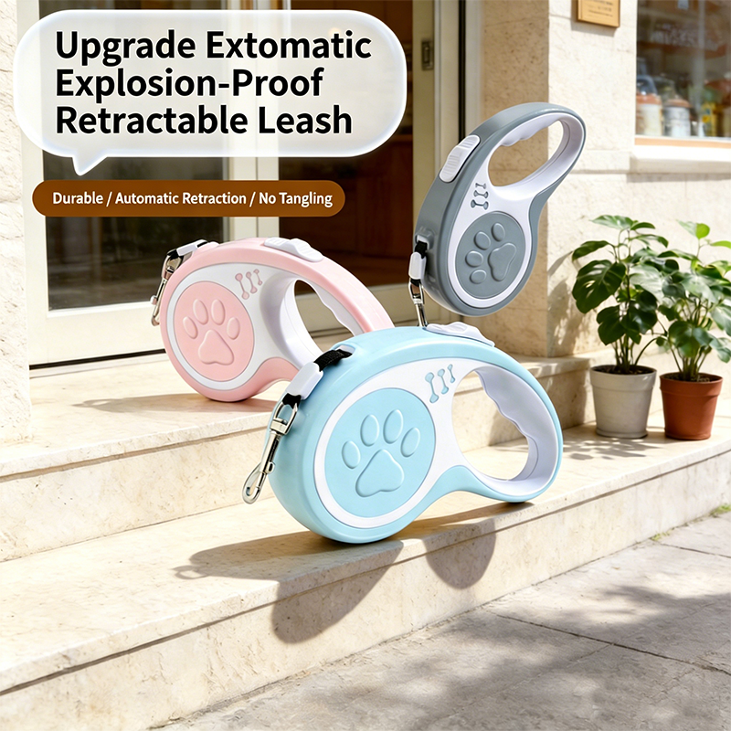 Retractable Dog Leash 16FT, U‑Shaped Anti‑Tangle Design, Heavy‑Duty Walking Leash with Alloy Hook for Small & Medium Dogs