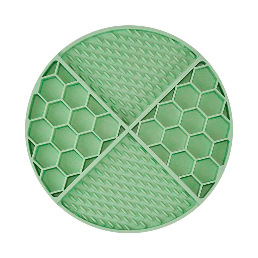 Silicone Slow Feeder Mat for Dogs & Cats, 61 Suction Cups Anti‑Slip Puzzle Feeding Mat, Dual‑Height Ridge Design for Wet & Dry Food