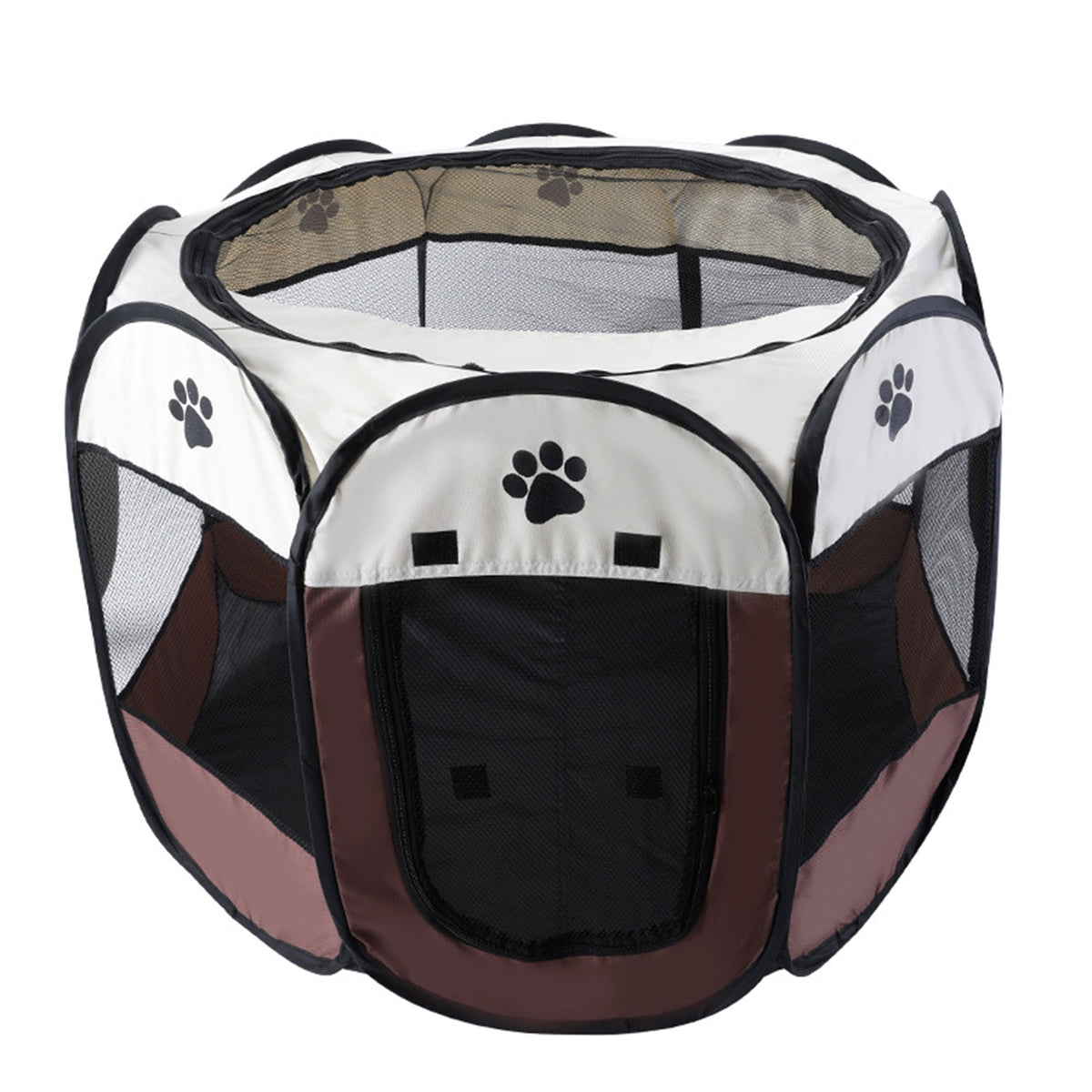 Foldable Octagonal Pet Playpen, Oxford Mesh Enclosure for Cats & Dogs, Portable Whelping Tent with Removable Top, 8 Colors S/M/L