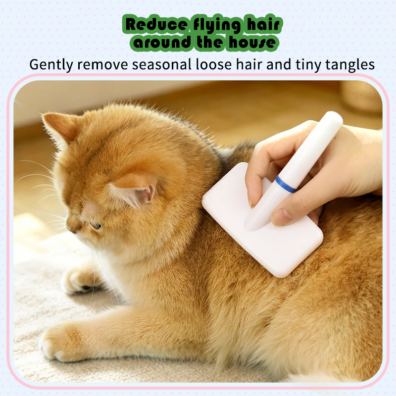 V‑Shaped Steel Pin Pet Grooming Comb, Gentle Loose Hair Remover, Daily Grooming Brush for Cats & Small Dogs