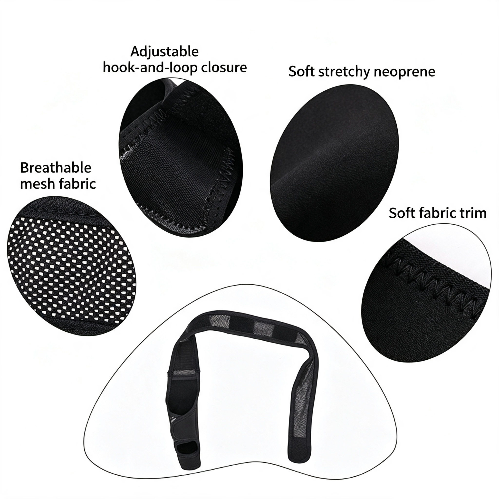 Adjustable Dog Leg Joint Knee Brace, Neoprene Canine Leg Support Sleeve for Injury Recovery, Post Surgery Protection & Arthritis Relief, Fits All Four Legs