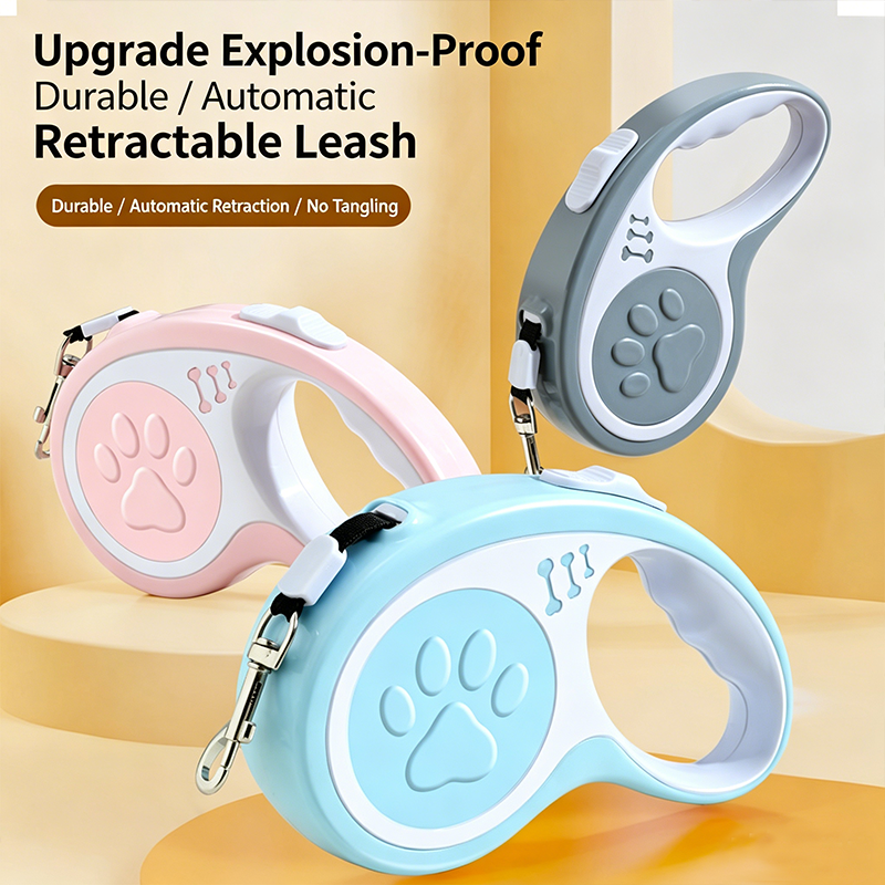 Retractable Dog Leash 16FT, U‑Shaped Anti‑Tangle Design, Heavy‑Duty Walking Leash with Alloy Hook for Small & Medium Dogs