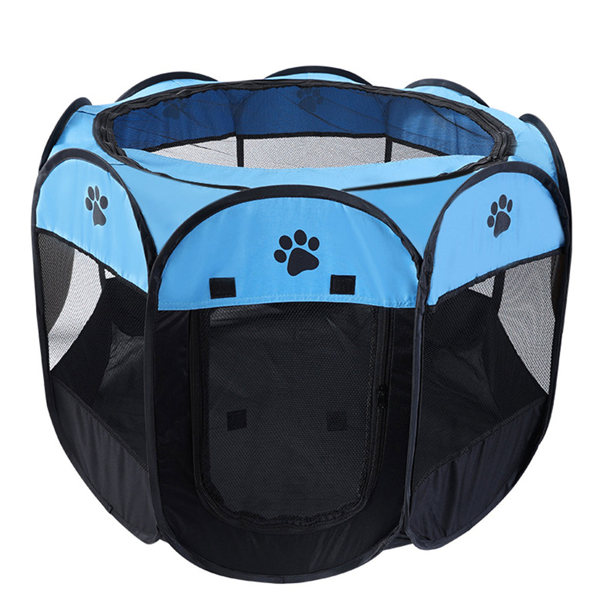 Foldable Octagonal Pet Playpen, Oxford Mesh Enclosure for Cats & Dogs, Portable Whelping Tent with Removable Top, 8 Colors S/M/L