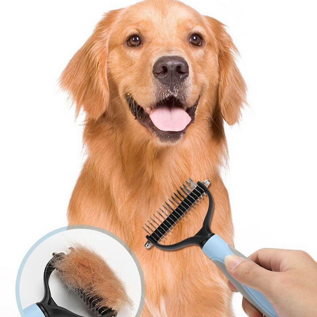 Double‑Sided Pet Dematting Comb for Dogs & Cats, Detangler Tool for Matted Tangled Fur, Summer Grooming & Thinning Brush