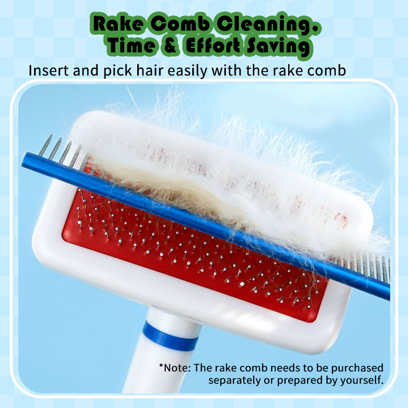 V‑Shaped Steel Pin Pet Grooming Comb, Gentle Loose Hair Remover, Daily Grooming Brush for Cats & Small Dogs