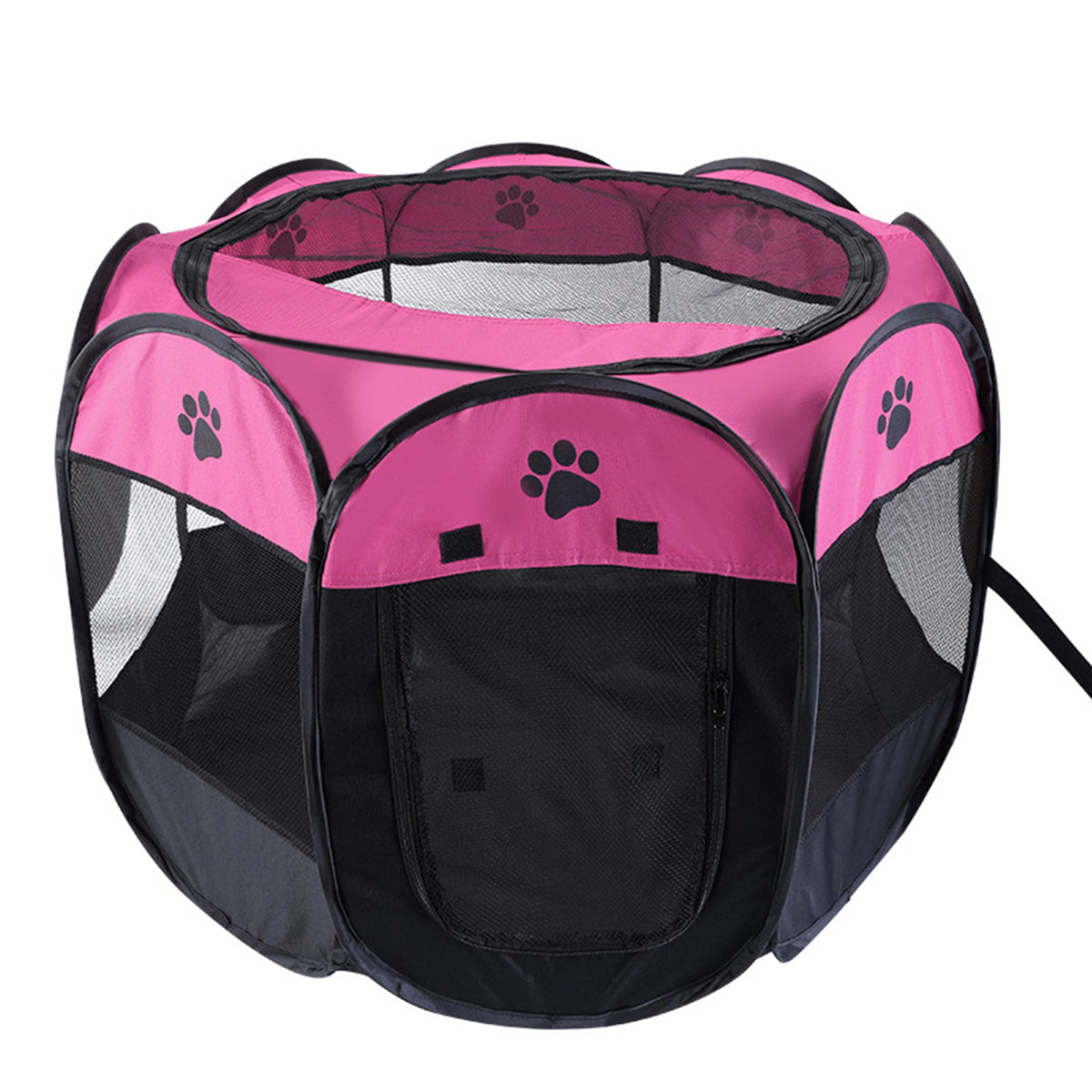 Foldable Octagonal Pet Playpen, Oxford Mesh Enclosure for Cats & Dogs, Portable Whelping Tent with Removable Top, 8 Colors S/M/L