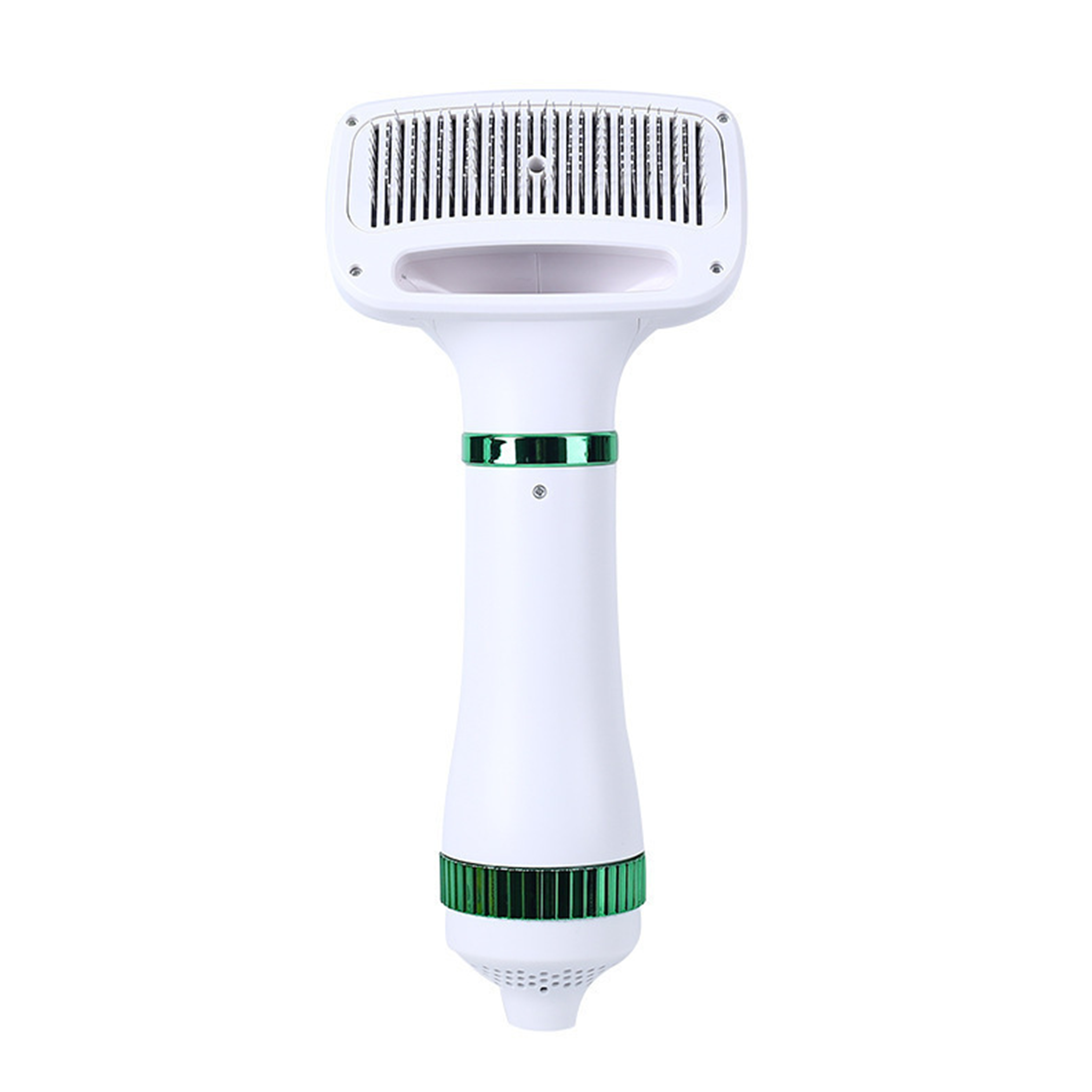 2‑in‑1 Pet Hair Dryer Brush, 300W Low‑Noise Hot Air Grooming Comb, 3 Speed Adjustable, Detangling & Drying Brush for Dogs & Cats, 110‑230V Multi‑Plug