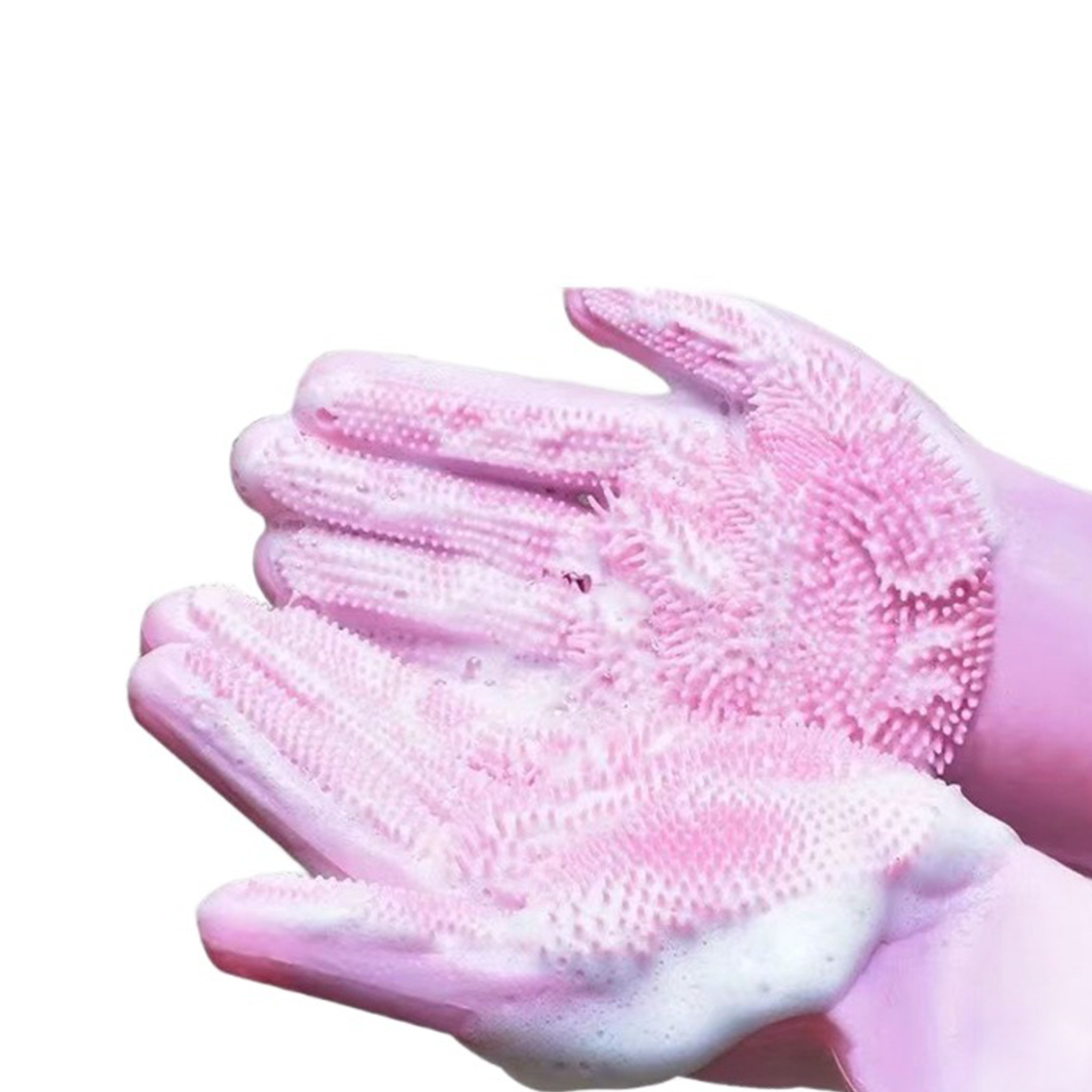 Thickened Silicone Pet Grooming Gloves, Up to 3000 Soft Massage Bristles, Dog Cat Bathing Brush Glove, Splash‑Resistant Deshedding Glove for Long & Short Haired Pets