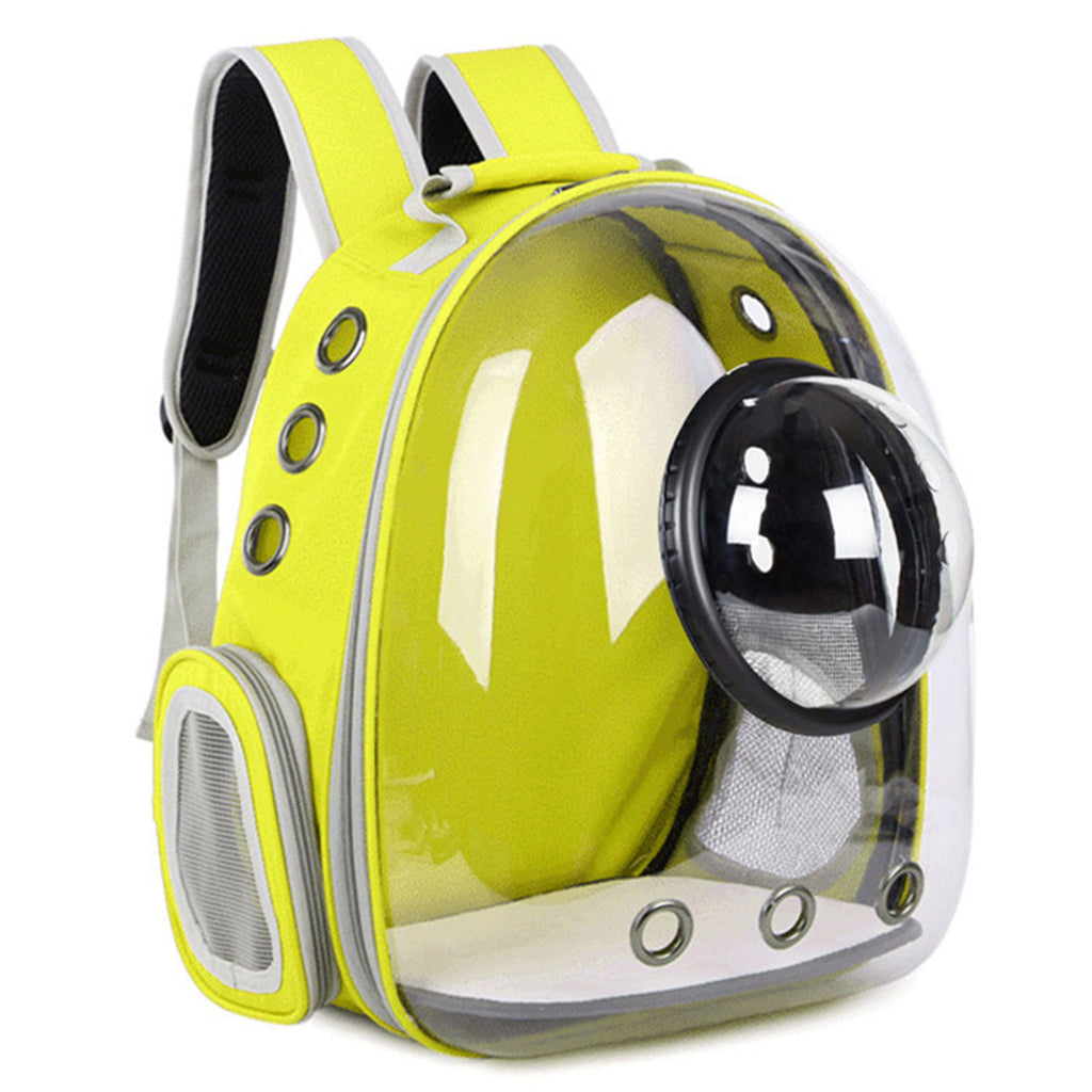Cat Space Backpack Carrier, Semi‑Shaded Privacy Clear Pet Travel Backpack, Breathable Carrier for Small Cats & Puppies Under 6kg