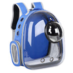 Cat Space Backpack Carrier, Semi‑Shaded Privacy Clear Pet Travel Backpack, Breathable Carrier for Small Cats & Puppies Under 6kg