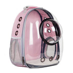 Cat Space Backpack Carrier, Semi‑Shaded Privacy Clear Pet Travel Backpack, Breathable Carrier for Small Cats & Puppies Under 6kg
