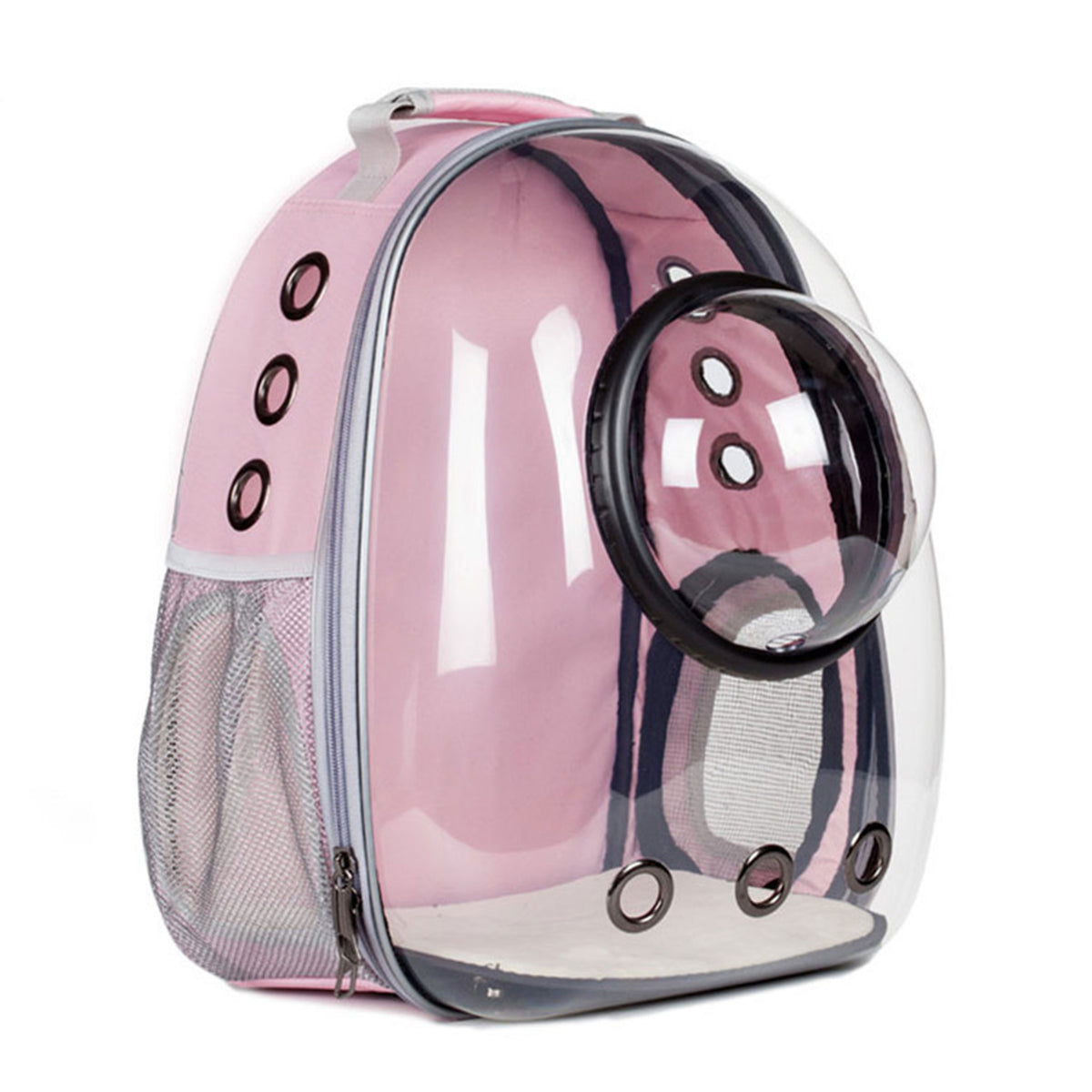 Cat Space Backpack Carrier, Semi‑Shaded Privacy Clear Pet Travel Backpack, Breathable Carrier for Small Cats & Puppies Under 6kg