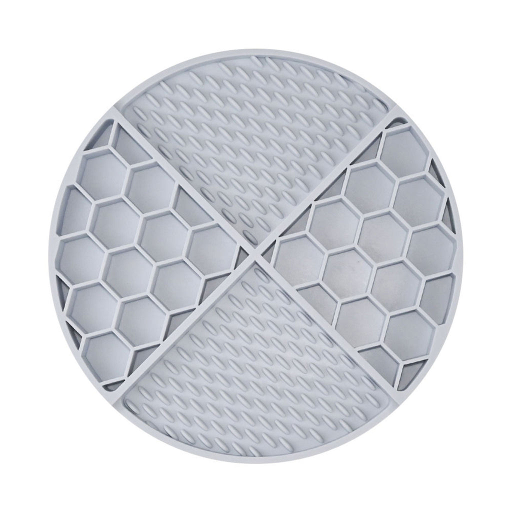 Silicone Slow Feeder Mat for Dogs & Cats, 61 Suction Cups Anti‑Slip Puzzle Feeding Mat, Dual‑Height Ridge Design for Wet & Dry Food