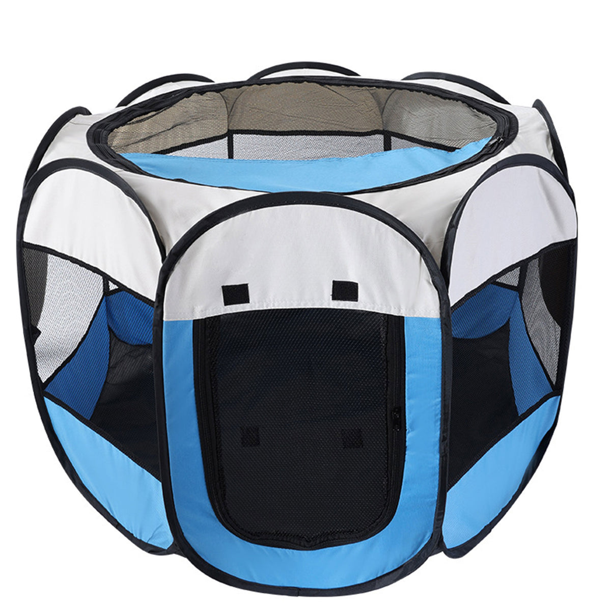 Foldable Octagonal Pet Playpen, Oxford Mesh Enclosure for Cats & Dogs, Portable Whelping Tent with Removable Top, 8 Colors S/M/L