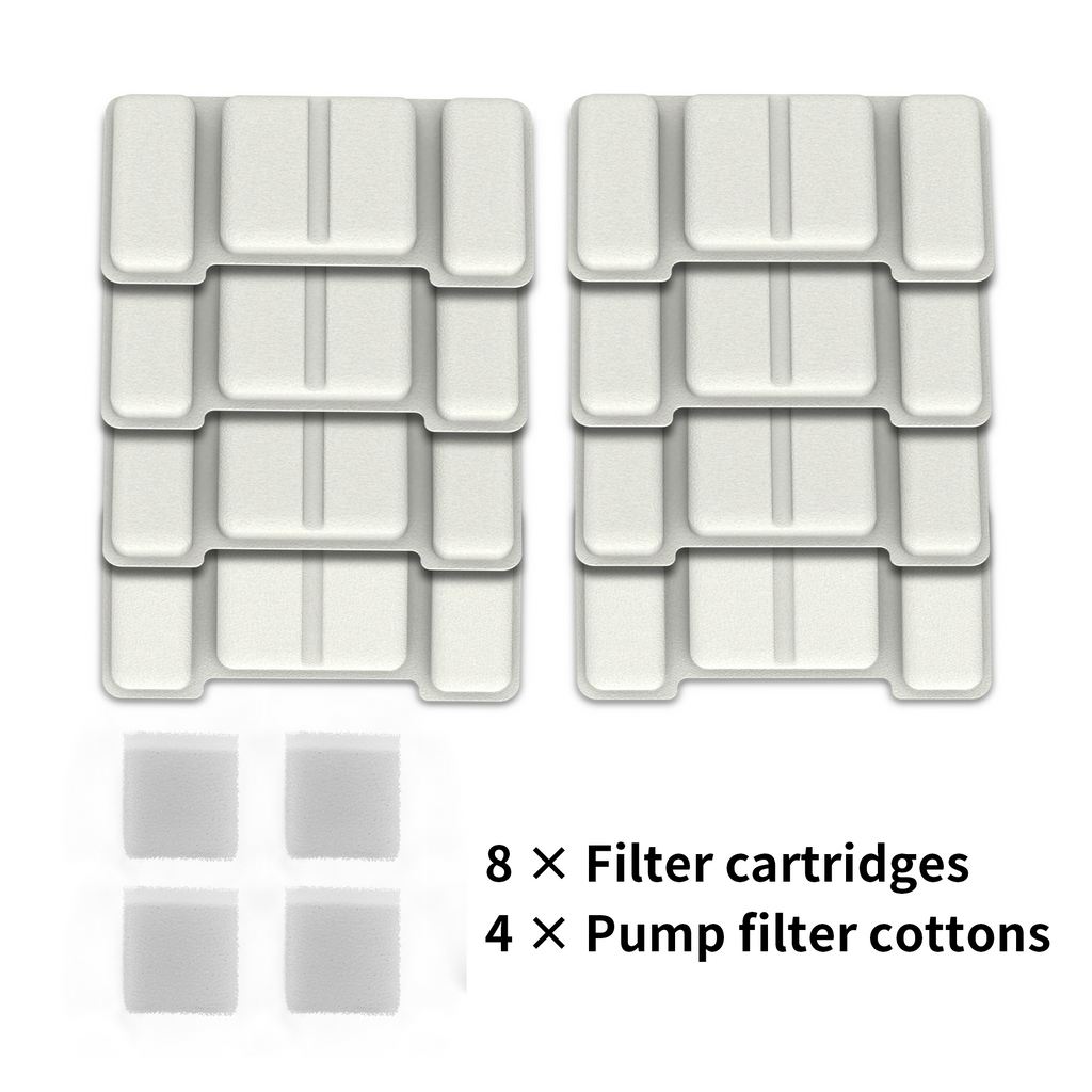 2L Pet Water Fountain, 304 Stainless Steel Automatic Water Dispenser for Cats & Dogs, Quiet Circulating Water Fountain with Bonus Filter Replacements 