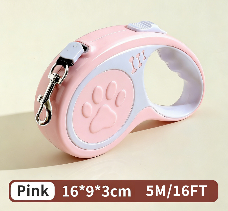 Retractable Dog Leash 16FT, U‑Shaped Anti‑Tangle Design, Heavy‑Duty Walking Leash with Alloy Hook for Small & Medium Dogs