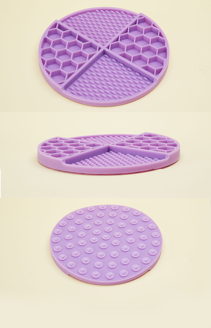 Silicone Slow Feeder Mat for Dogs & Cats, 61 Suction Cups Anti‑Slip Puzzle Feeding Mat, Dual‑Height Ridge Design for Wet & Dry Food