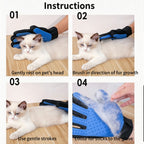 Pet Grooming Glove — Gentle Deshedding & Massage Brush for Dogs & Cats