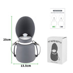 800ml Foldable Silicone Pet Water Bottle, Portable Leak‑Resistant Dog Water Dispenser with Detachable Strap for Outdoor Walking Hiking