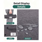 Portable Foldable Outdoor Pet Travel Mat, Reversible Scratch & Wear‑Resistant Water‑Repellent Sleeping Pad for Dogs & Cats, With Carry Handle, Denim Blue & Dark Grey, S/M/L Sizes