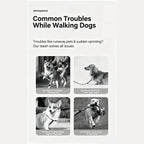 Retractable Dog Leash 16FT, U‑Shaped Anti‑Tangle Design, Heavy‑Duty Walking Leash with Alloy Hook for Small & Medium Dogs