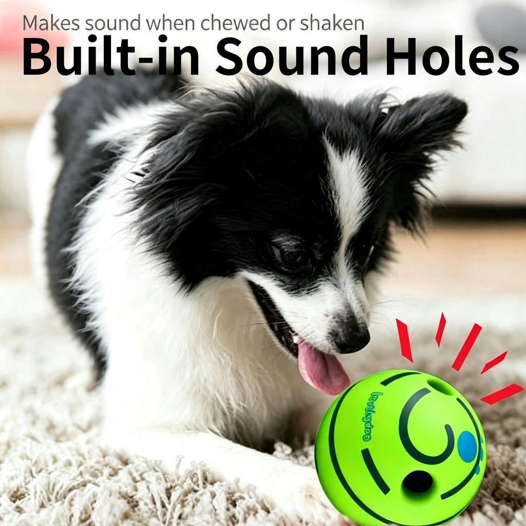 Interactive Dog Toy Ball, Shake & Chew Sound Making Toy for Indoor Outdoor Play, Enrichment Play Toy for Small Medium Large Dogs