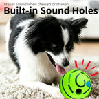 Interactive Dog Toy Ball, Shake & Chew Sound Making Toy for Indoor Outdoor Play, Enrichment Play Toy for Small Medium Large Dogs