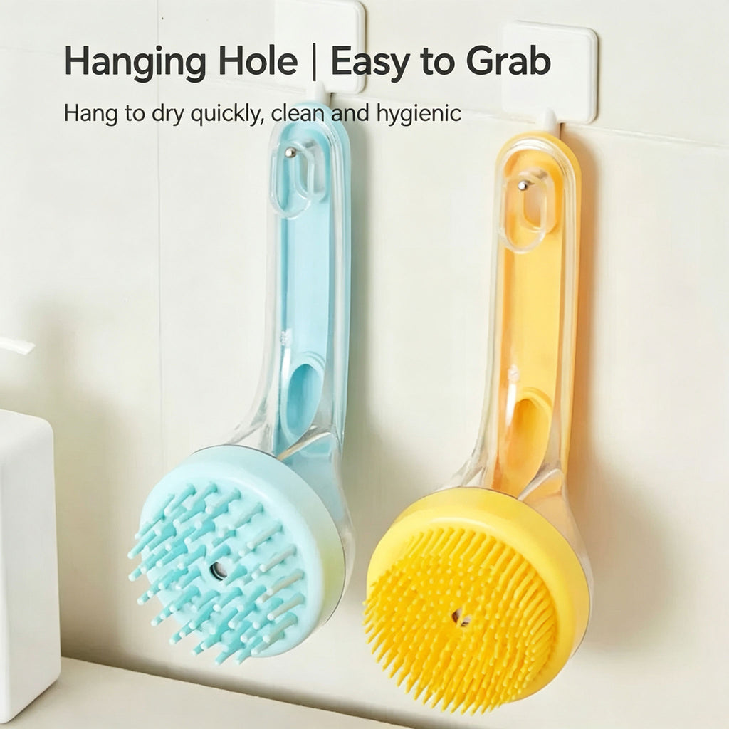 Silicone Pet Bath Brush | Shampoo Dispenser for Dogs & Cats