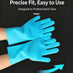 Thickened Silicone Pet Grooming Gloves, Up to 3000 Soft Massage Bristles, Dog Cat Bathing Brush Glove, Splash‑Resistant Deshedding Glove for Long & Short Haired Pets
