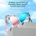 Portable Pet Water Bottle, Spherical Travel Dog Water Cup with Lanyard, Leak‑Proof Outdoor Drinking Dispenser for Walking Hiking Trips for Small Medium Dogs