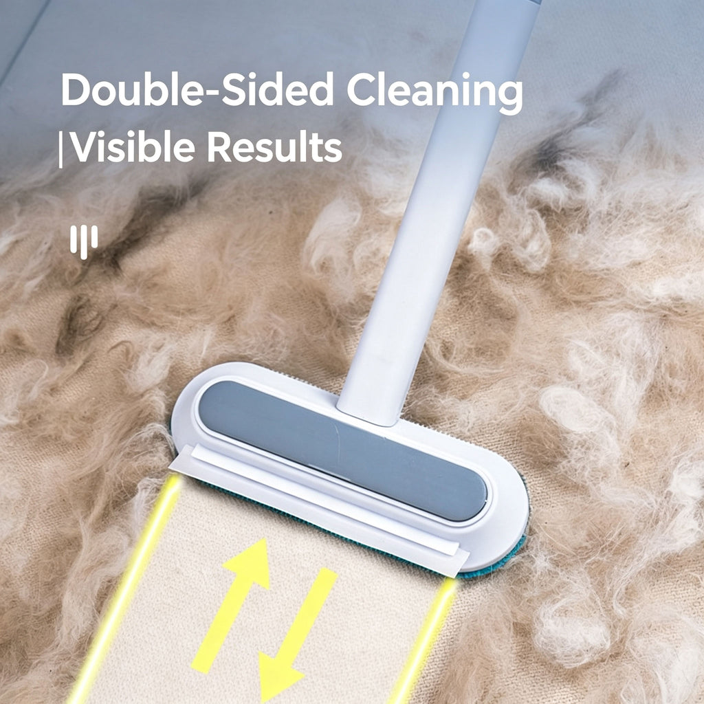 Long Handle Pet Hair Remover Brush – Reusable Lint Remover for Couch, Bed, Carpet & Clothing