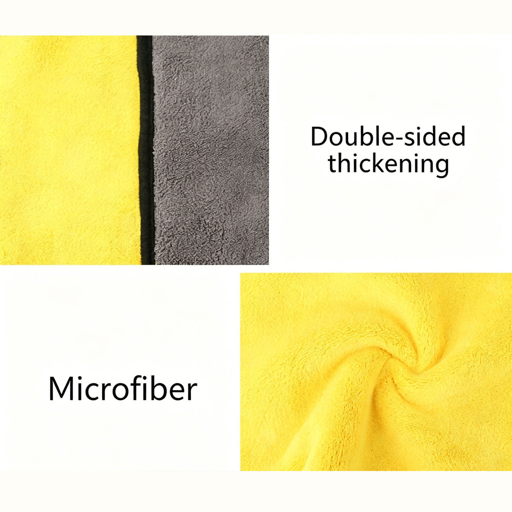 4 Pack Multi-Size Microfiber Pet Bath Towels, Thick Quick Dry Absorbent Towels for Dogs & Cats