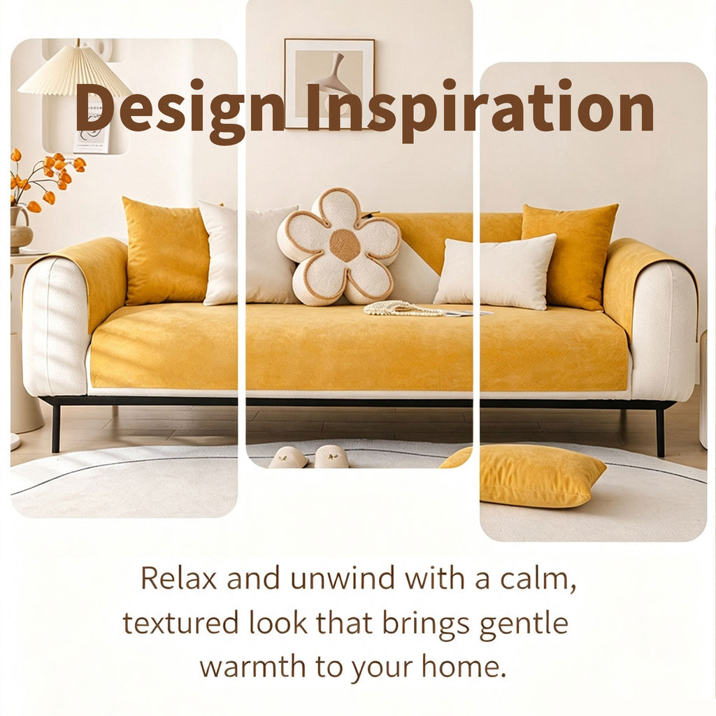 Pet Sofa Mat, Soft Plush Pet Couch Cover Mat, Non‑Slip Base Pet Cushion for Cats & Dogs for Home Furniture Protection
