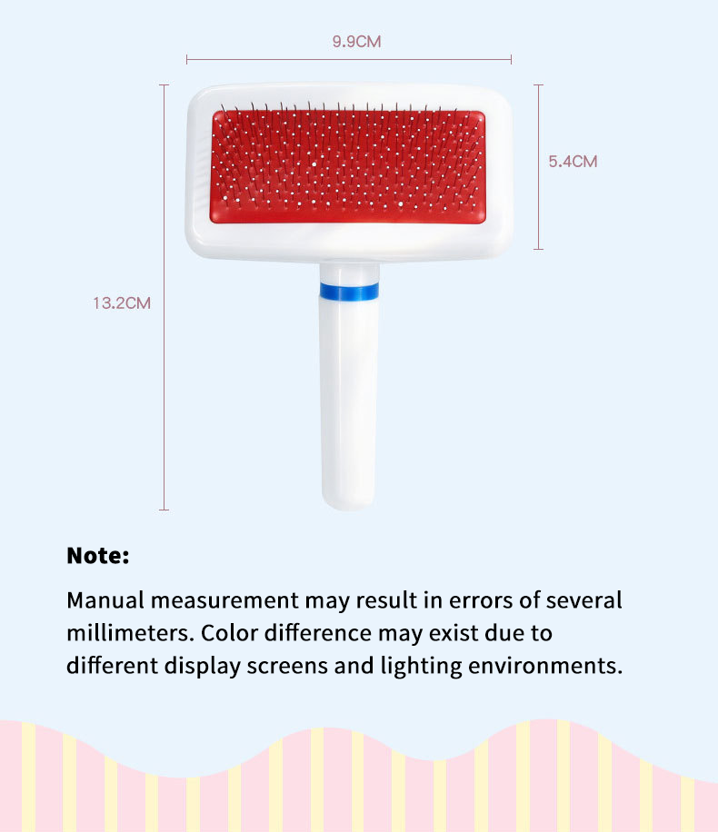 V‑Shaped Steel Pin Pet Grooming Comb, Gentle Loose Hair Remover, Daily Grooming Brush for Cats & Small Dogs