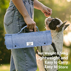 Portable Foldable Outdoor Pet Travel Mat, Reversible Scratch & Wear‑Resistant Water‑Repellent Sleeping Pad for Dogs & Cats, With Carry Handle, Denim Blue & Dark Grey, S/M/L Sizes