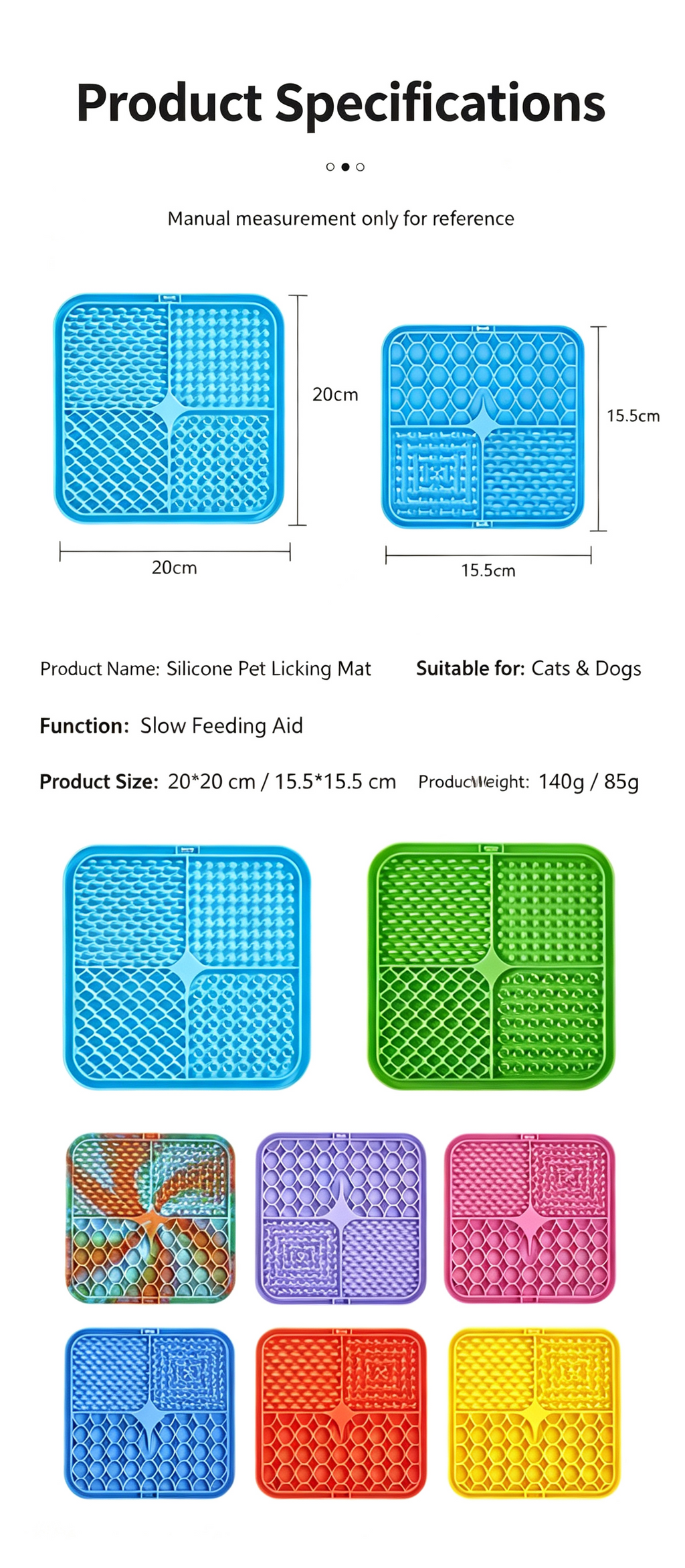 Easter Themed Square Silicone Pet Lick Mat Holiday Printed Suction Anti-Slip Slow Feeder Pad