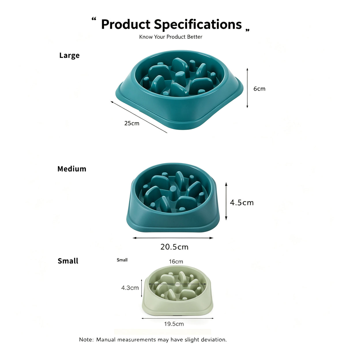 Slow Feeder Dog Bowl — Anti-Choke Pet Bowl with Non-Slip Base, Eco-Friendly PP, for Dogs & Cats