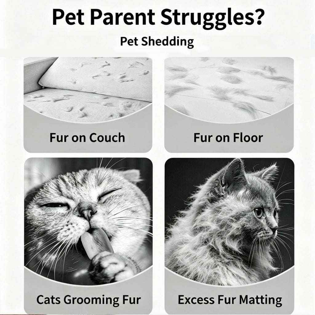 Pet Grooming Glove — Gentle Deshedding & Massage Brush for Dogs & Cats