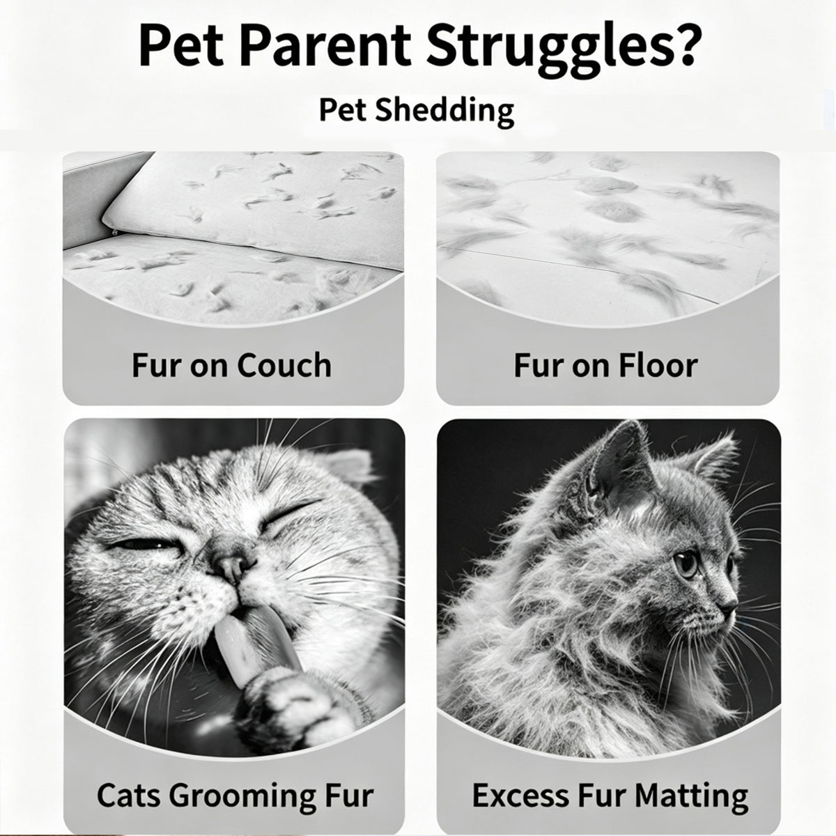 Pet Grooming Glove — Gentle Deshedding & Massage Brush for Dogs & Cats