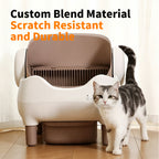 Automatic Self-Cleaning Cat Litter Box — Open Top, APP Control, Odor Control for Large Cats