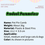 V‑Shaped Steel Pin Pet Grooming Comb, Gentle Loose Hair Remover, Daily Grooming Brush for Cats & Small Dogs