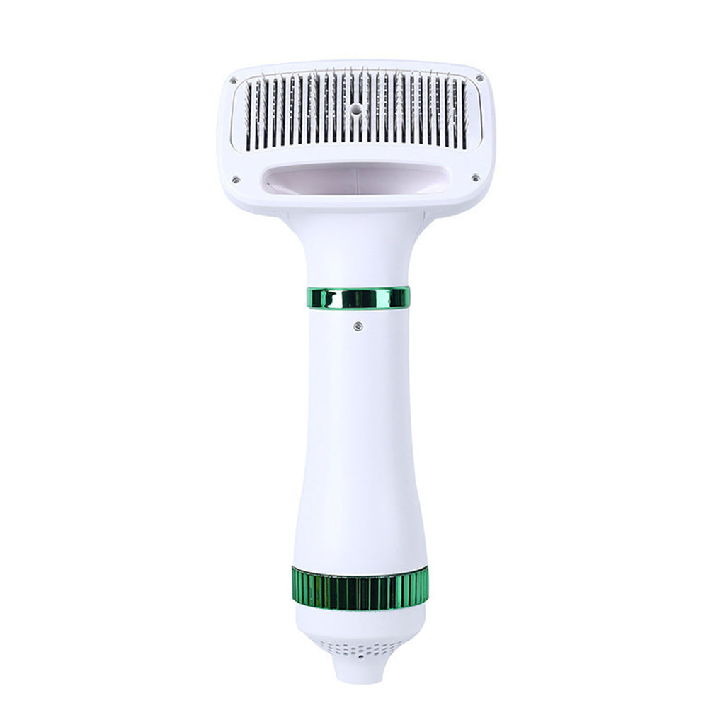 2‑in‑1 Pet Hair Dryer Brush, 300W Low‑Noise Hot Air Grooming Comb, 3 Speed Adjustable, Detangling & Drying Brush for Dogs & Cats, 110‑230V Multi‑Plug