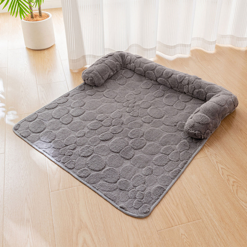 Pet Sofa Mat, Soft Plush Pet Couch Cover Mat, Non‑Slip Base Pet Cushion for Cats & Dogs for Home Furniture Protection